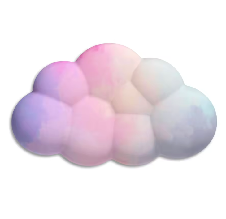 Cloud-Shaped Mouse Pad with Wrist Rest (Short 2)