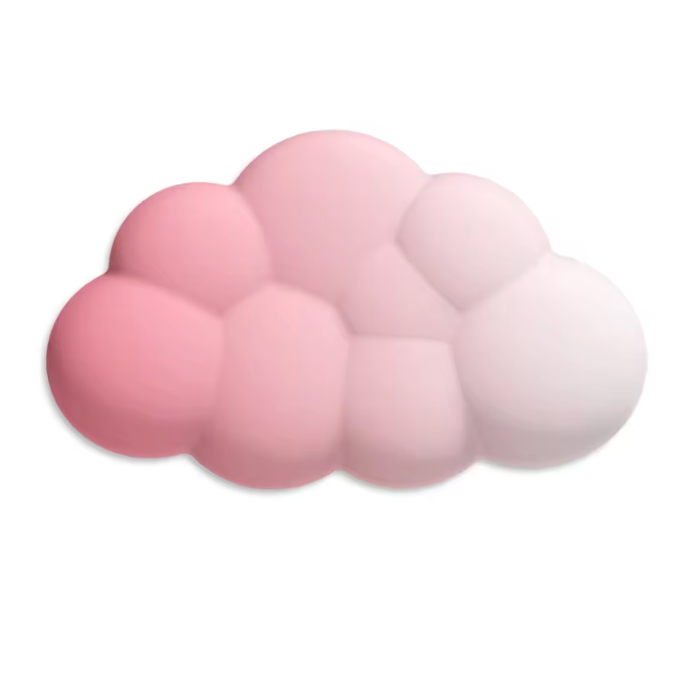 Cloud-Shaped Mouse Pad with Wrist Rest (Short 4)