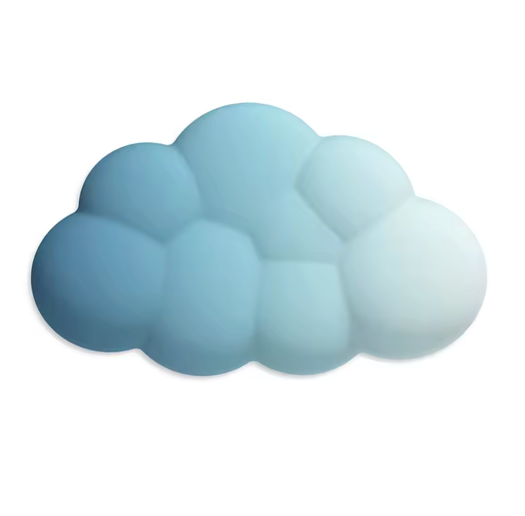 Cloud-Shaped Mouse Pad with Wrist Rest (Short 5)