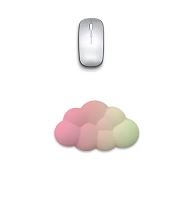 Cloud-Shaped Mouse Pad with Wrist Rest (Short 5)